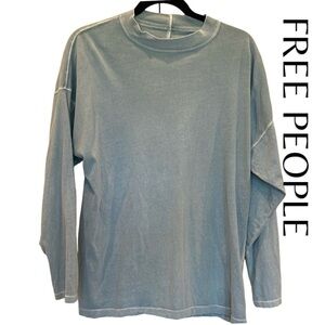 We The Free Slate Blue Long Sleeve Top
